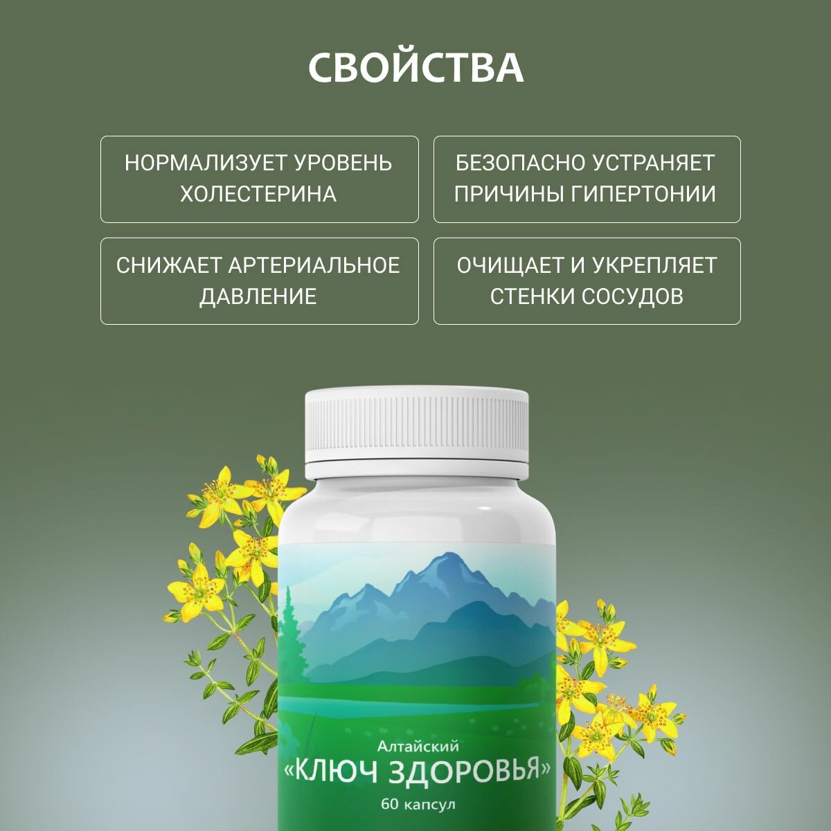 Картинки Алтайский ключ здоровья для снижения уровня холестерина, 1 уп