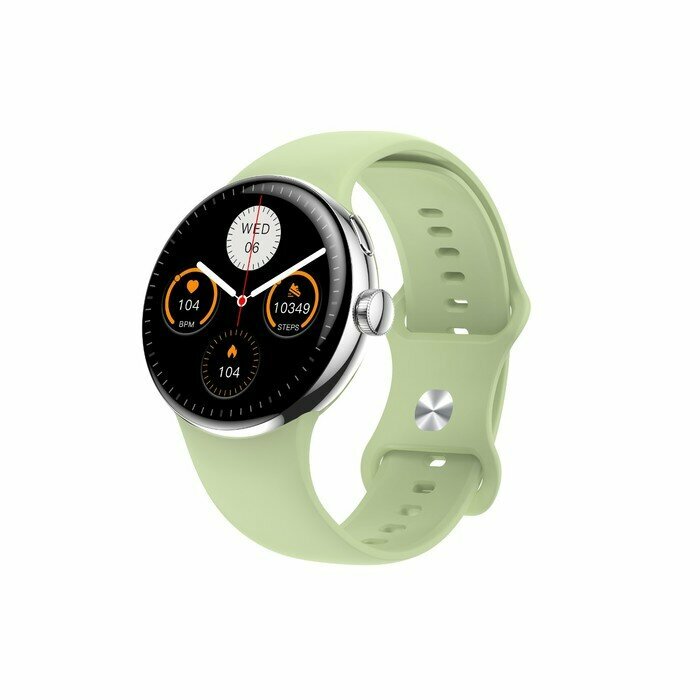 Смарт-часы Wifit Wiwatch R1, 1.3", Amoled, IP68, GPS, контроль ЧСС, 21 режим фитнеса, зеленые