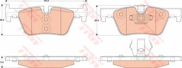 Колодки тормозные дисковые зад TRW GDB1919
