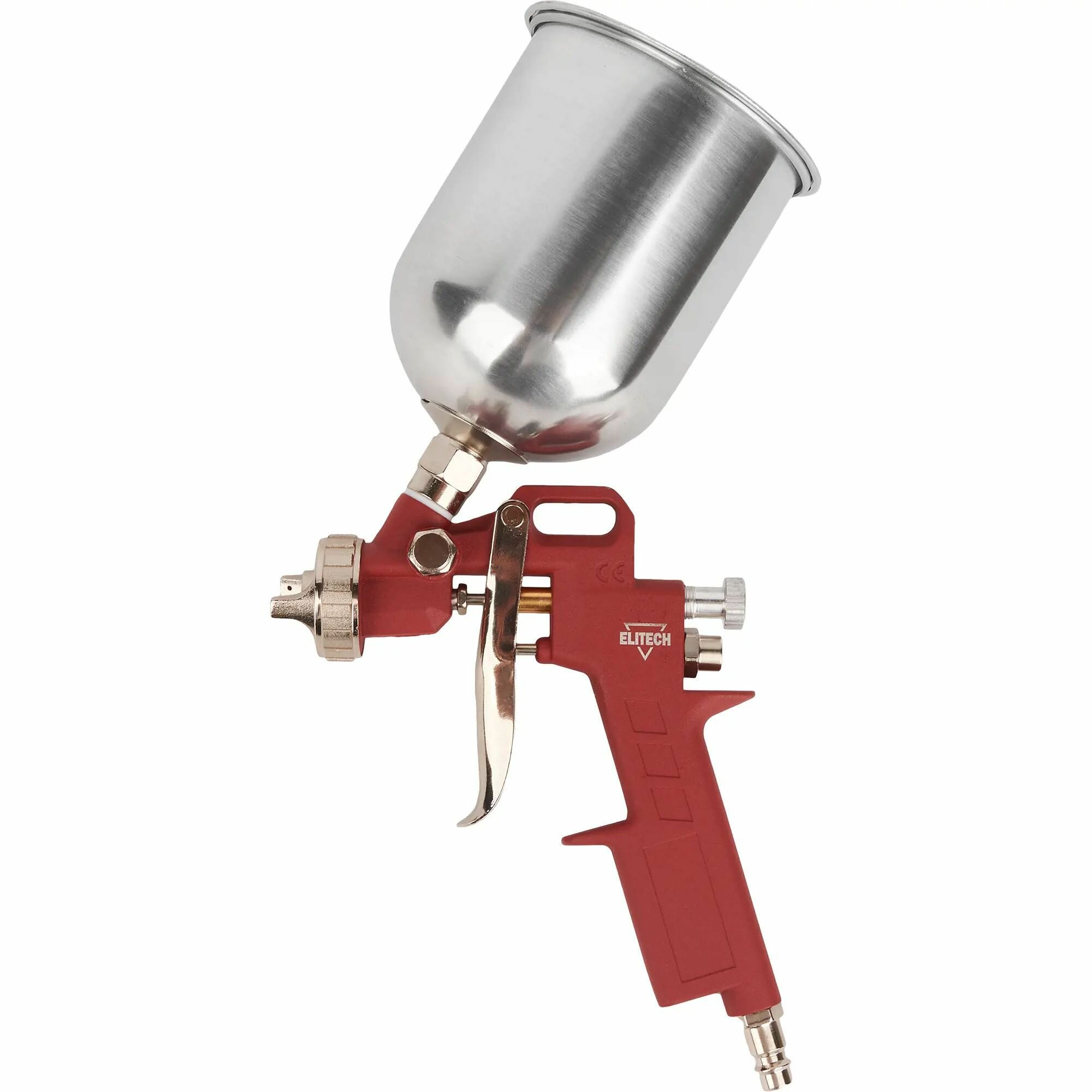 фото Краскораспылитель пневматический Elitech HP верхний стальной бак 226 л/мин 0.6 л