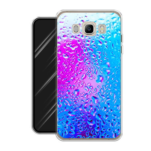 Силиконовый чехол на Samsung Galaxy J7 2016 / Самсунг Галакси J7 2016 Капли на стекле