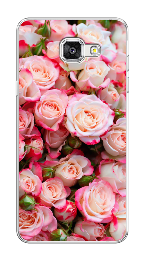 Силиконовый чехол на Samsung Galaxy A5 2016 / Самсунг Галакси A5 2016 "Много роз"