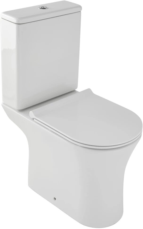фото Унитаз-компакт безободковый с сиденьем микролифт Jacob Delafon Aleo UJAL102-0 + ETAL212-0 + E33127-0