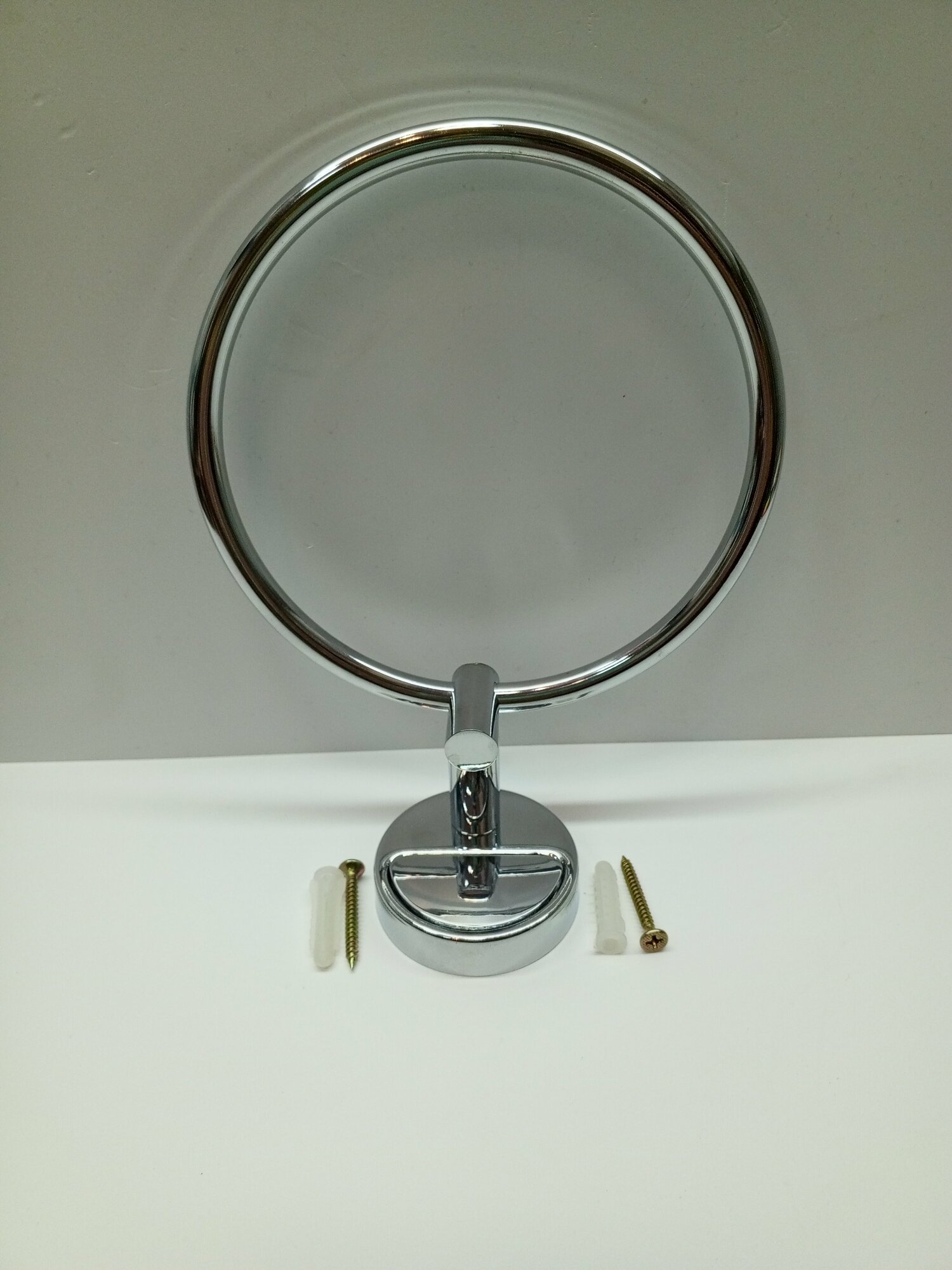 фото Полотенцедержатель круглый металлический настенный, Хром F3604