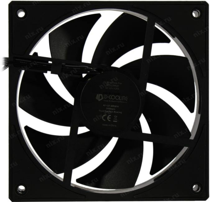 Вентилятор для корпуса ID-Cooling 120x120x27mm, 500-2000rpm, 78CFM, 29.9dBA, 4-pin PWM BOX - фото №4