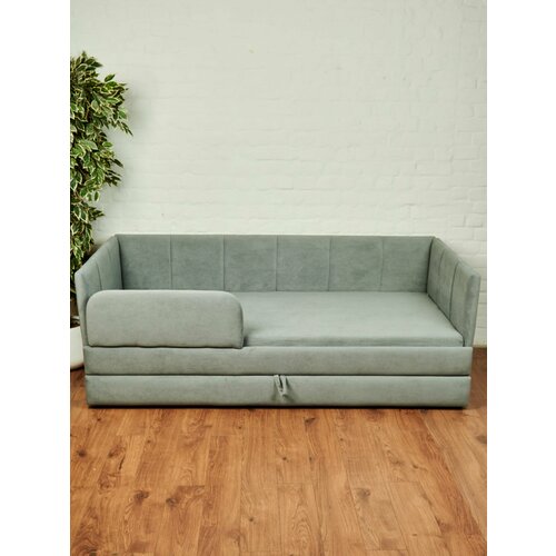 Детский диван-кровать Челси 160х80 см розовый Кровать с матрасом, чехлом и выкатным ящиком Кровать детская от 3х лет