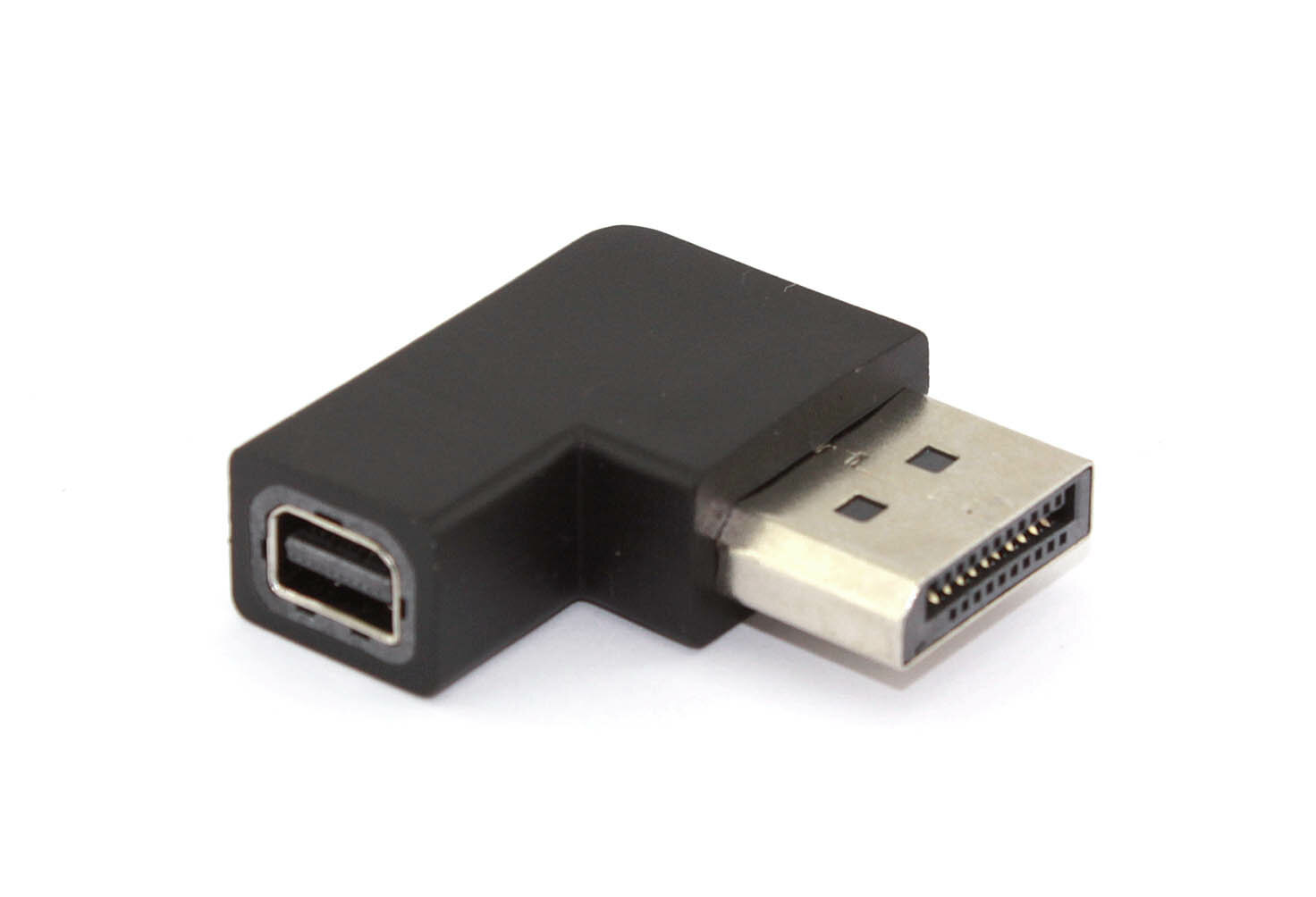 Удлинитель Displayport угловой папа на Mini Displayport мама