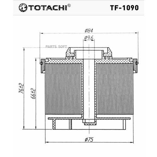 TOTACHI TF-1090 Фильтр топливный TOTACHI TF-1090 F-193 23390-0L010