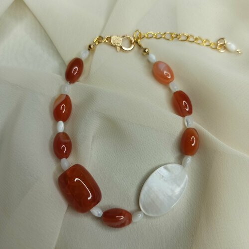 фото Браслет, золотой, белый malichet