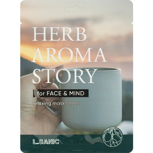 L.Sanic Herb Aroma Story Bergamot Relaxing Mask Sheet   Herb Aroma Story       25