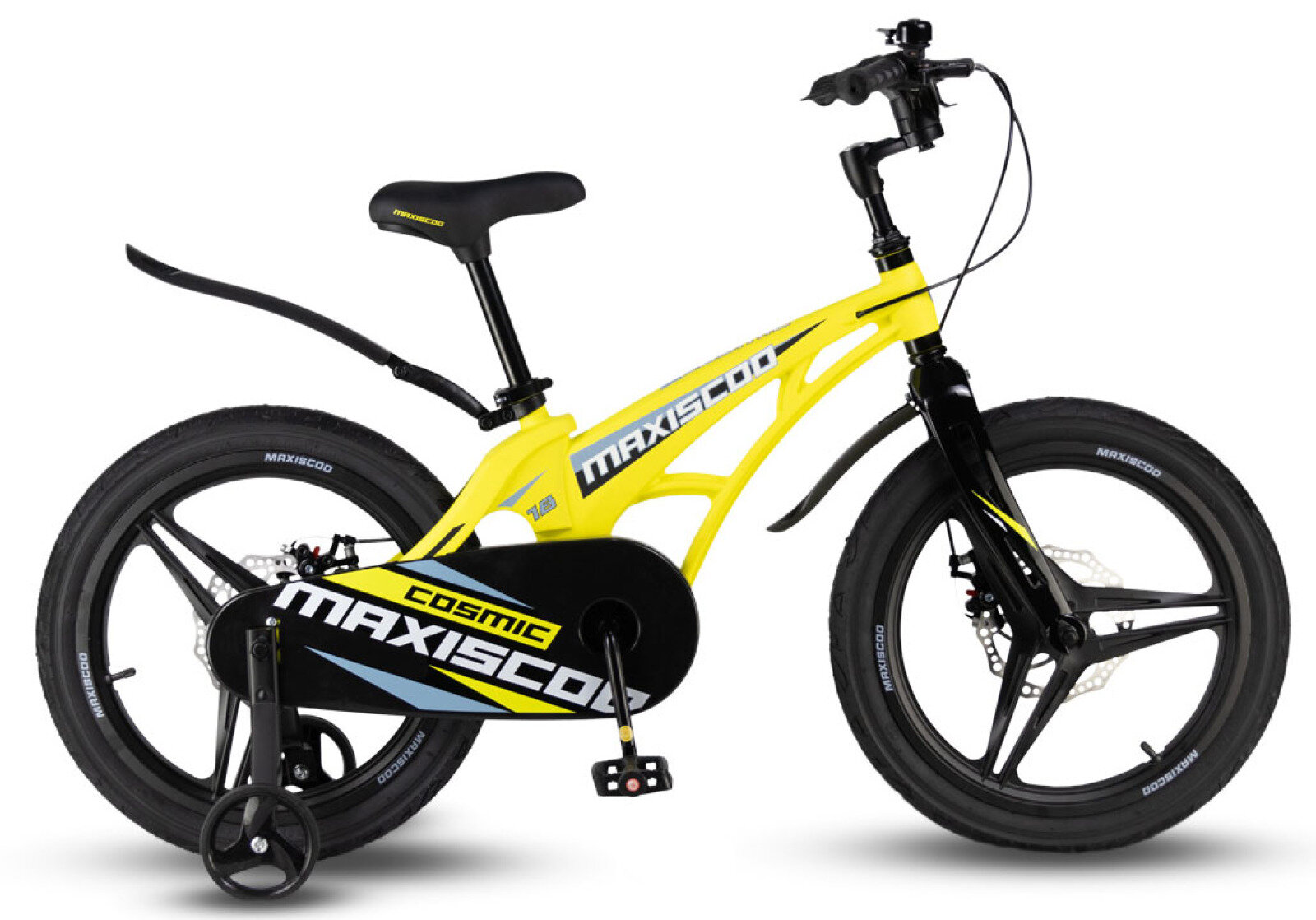 Детский велосипед Maxiscoo Cosmic Deluxe 18" (2024) 18 Желтый (110-125 см)