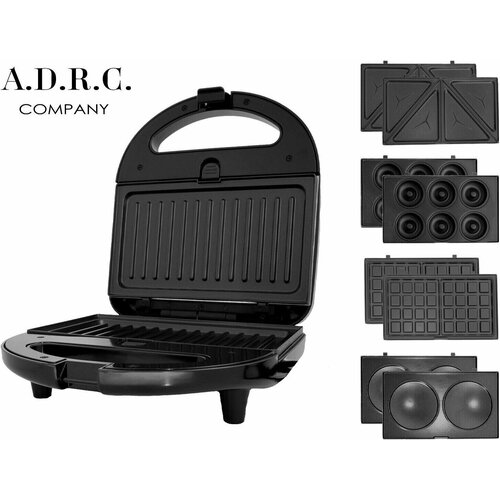 Мульти пекарь для приготовления вафель оладий Вафельница сендвичница электрическая гриль 5 в 1 индикатор нагрева 800Вт 4899₽