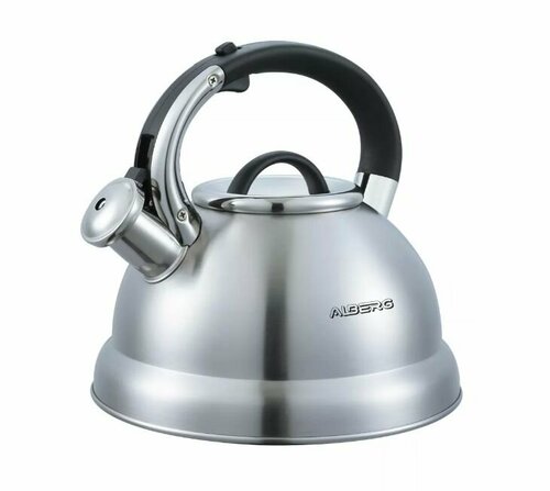 Чайник для плиты ALBERG из нержавеющей стали объем 3,0л индукционное дно