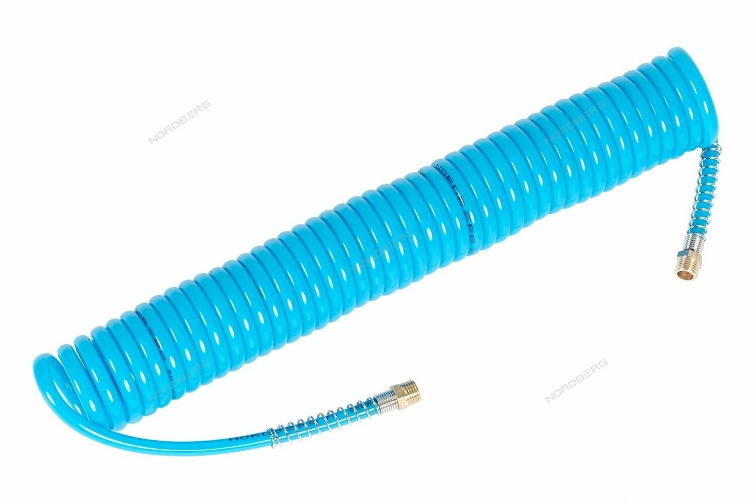 фото Шланг воздушный спиральный полиуретановый для автосервиса диам. 6х8мм, 6 м NORDBERG