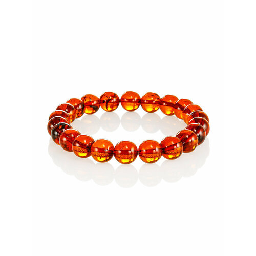 фото Браслет, янтарь, 1 шт., размер 17 см, бордовый amberhandmade