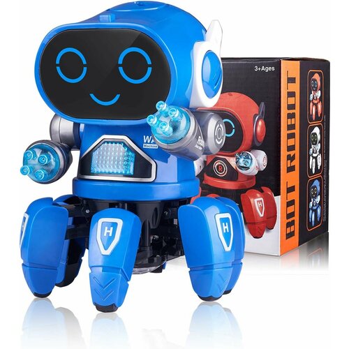 Интерактивная игрушка танцующий робот Robot Bot, цвет синий интерактивная игрушка танцующий робот robot bot цвет белый