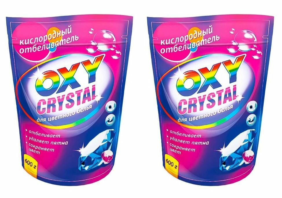 Greenfield / Кислородный отбеливатель "Oxy crystal" для цветого белья 2 ШТ. х 600 Г.