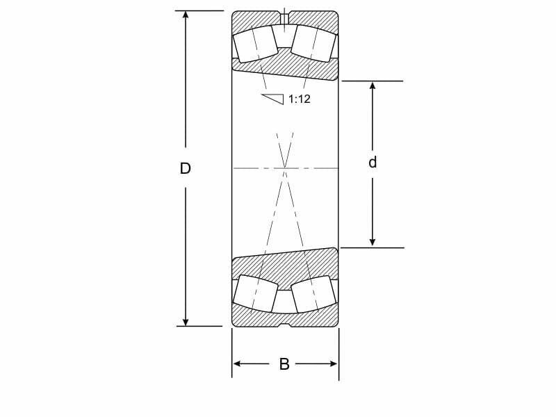 Роликовый подшипник 22318 CAMKE4C3 размер 90х190х64 мм производителя NSK