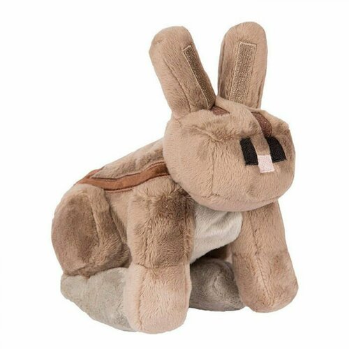 Мягкая игрушка Майнкрафт Серый кролик (Rabbit). 20см мягкая игрушка minecraft brown rabbit майнкрафт коричневый кролик 18см