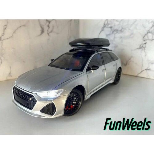 Детская игрушка металлическая Модель Ауди РС6 Авант / Универсал ( Audi RS6 Avant ) / Масштаб 1:24