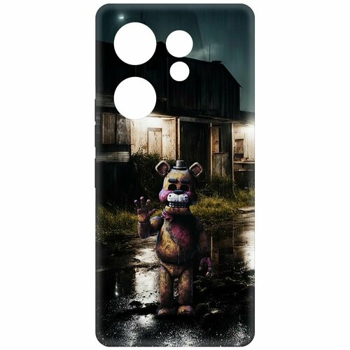 Чехол-накладка Krutoff Soft Case фнаф (FNAF) - Фредди под дождем для TECNO Camon 20 Premier черный чехол накладка krutoff soft case фнаф fnaf кошмарный фредди для tecno camon 20 pro черный