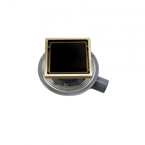 Pestan Точечный трап Pestan Confluo Standard 15х15 Black Glass Gold (13000152) трап для душа pestan confluo standard 15x15 black glass 1 gold 13000152