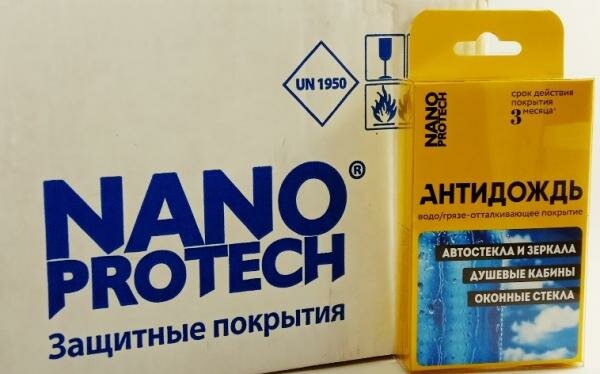 Антидождь Nanoprotech (водо-грязе отталкивающее покрытие)