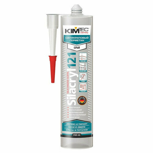 Герметик силакриловый kim tec 121 универсальный 310мл серый арт02-04-78 1440₽