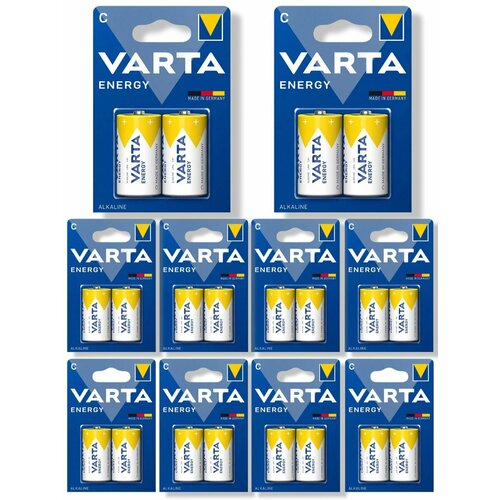 Батарейки VARTA ENERGY C / LR14 / R14, тип C, 1,5v, щелочные, 20 шт батарейки алкалиновые gp ultra size c r14 lr14 2 шт