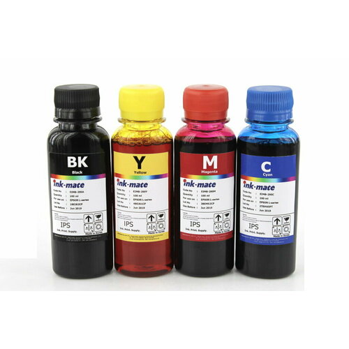 Комплект чернил Ink-Mate L-series (100ml. 4 цвета) для Epson L200 yc compatible for epson 502 t502 bottle ink for et 2760 et 3710 et 2750 et 3700 et 4760 et 3750 et 3760 et 2700 et15000 st 2000