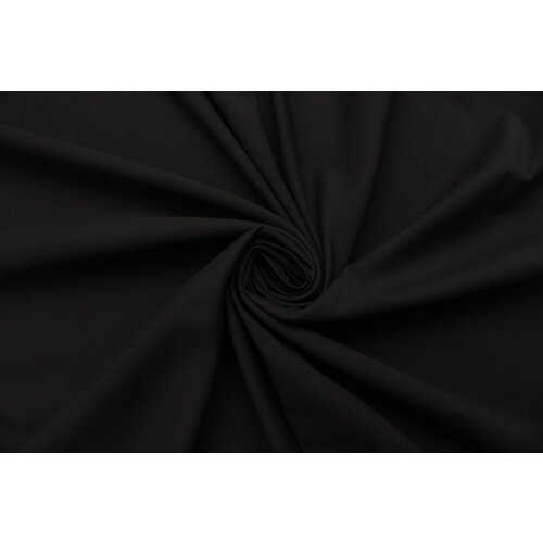 Ткань костюмная стрейч чёрная , ш126см, 0,5 м