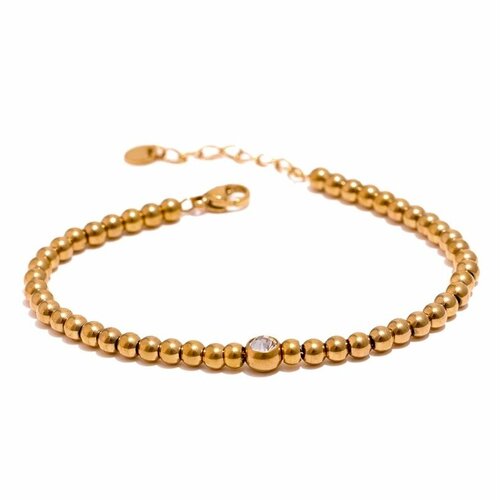 фото Браслет-цепочка, циркон, swarovski zirconia, 1 шт., размер 20 см, размер one size, бесцветный, белый sorona jewelry