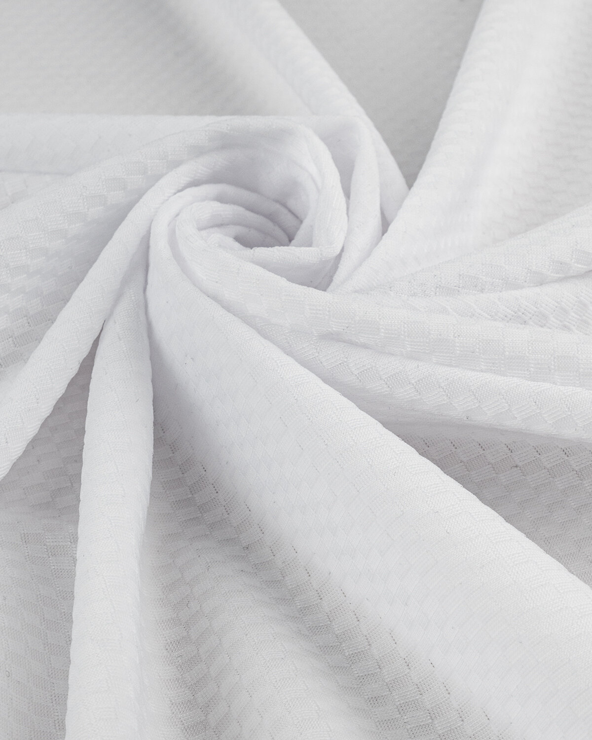 Ткань для шитья и рукоделия Трикотаж жаккард "Остин" 2 м * 172 см, белый 002