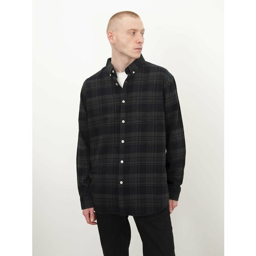 фото Рубашка street soul, размер 185 xxl, черный, зеленый