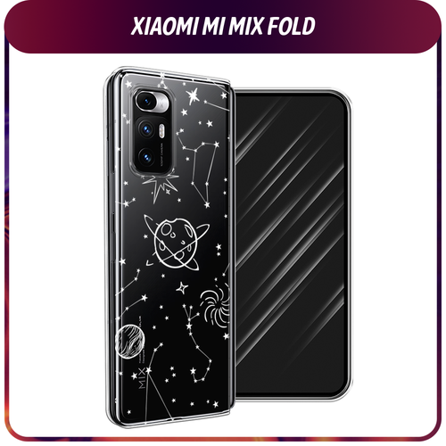 Силиконовый чехол на Xiaomi Mi Mix Fold / Сяоми Ми Микс Фолд Планеты в космосе, прозрачный силиконовый чехол на xiaomi mi mix fold сяоми ми микс фолд котенок в желтой шапке