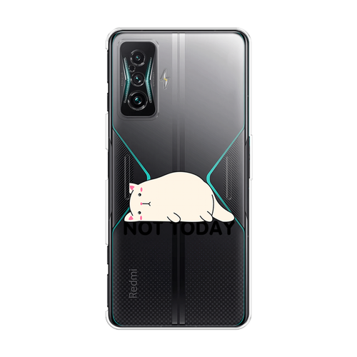 Силиконовый чехол на Xiaomi Redmi K50 GE/Poco F4 GT / Сяоми Редми K50 GE/Поко F4 GT Cat not today, прозрачный силиконовый чехол на xiaomi redmi k50 ge poco f4 gt сяоми редми k50 ge поко f4 gt два китайских дракона прозрачный