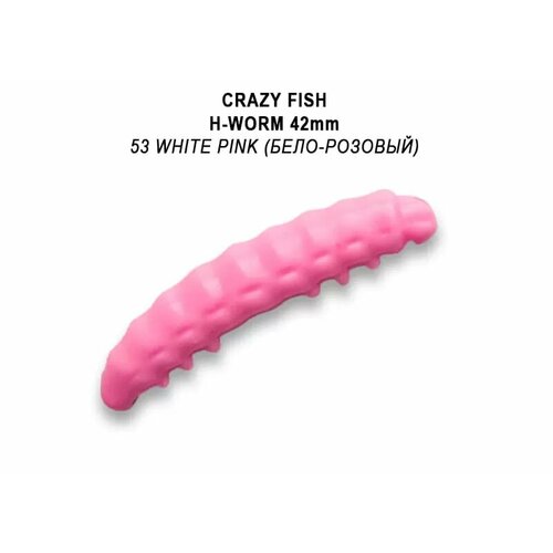 Силиконовая приманка мягкая съедобная Crazy Fish MF H-Worm 1.65 42 мм 64-42-53-7 10 шт.