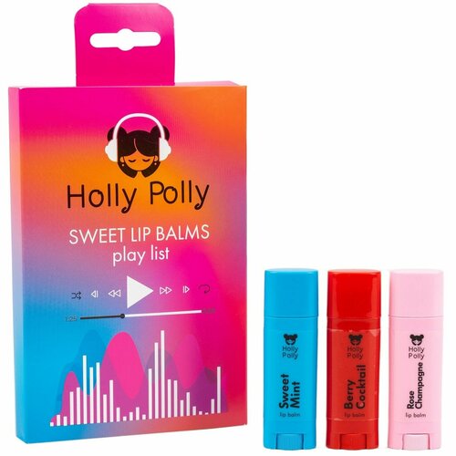 Набор бальзамов для губ Holly Polly SWEET LIP BALMS набор из 5 бальзамов в косметичке martinelia lip balms shimmer paws 5 мл