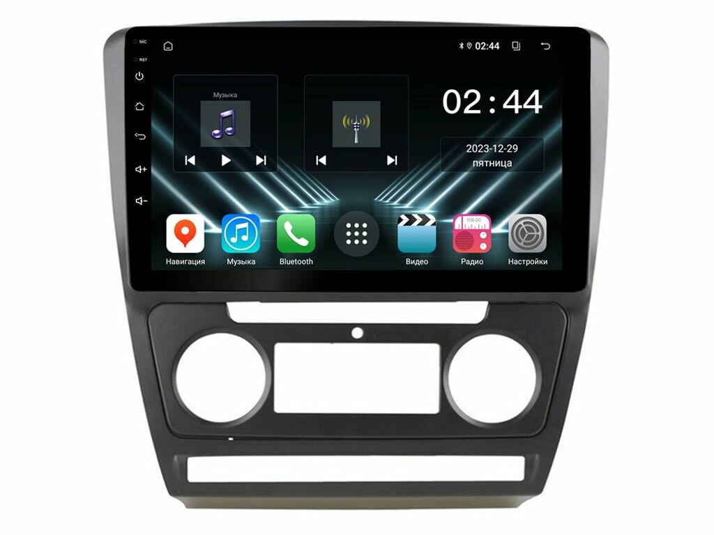 Штатная магнитола Skoda Octavia 2 A5 2004-2013 UNISON 10T4 4Gb/64Gb IPS BT Wi-Fi CarPlay (005-10T4)