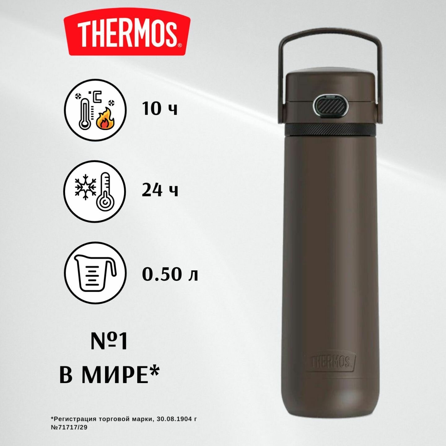 Thermos Термокружка GUARDIAN TS-2309, шоколадный, 0,5 л.