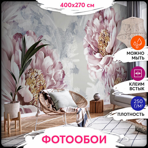 Фотообои 3Д 400х270 - Цветы крупным планом