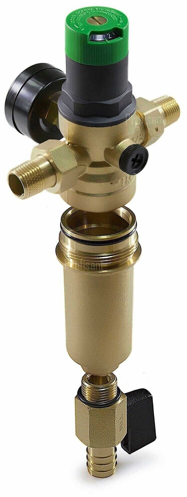 Фильтр с редуктором латунным корпусм 1/2" . TIM JH-1007Y2