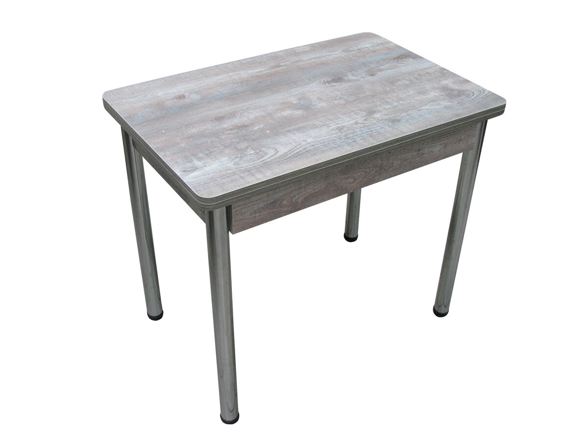 фото Стол смарт раскладной с ящ. 90*60 см Бетон Пайн белый ножки хром. Стол Кухонный.