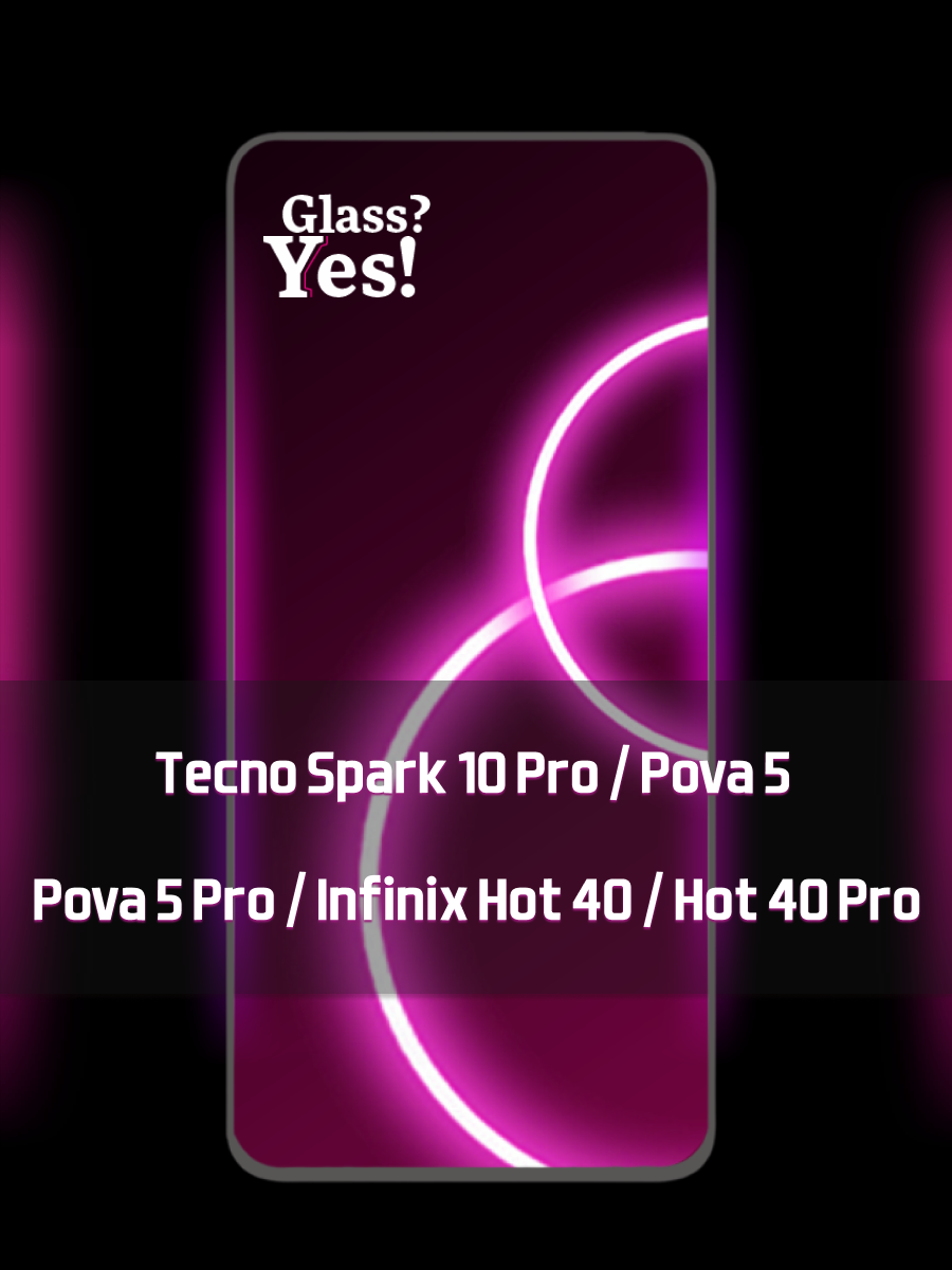 Защитное стекло для Tecno Pova 5 / 5 Pro Spark 10 pro Infinix hot 40 pro Hot 40 на Текно Пова 5 пова 5 про Спарк 10 про для Инфиникс хот 40 про