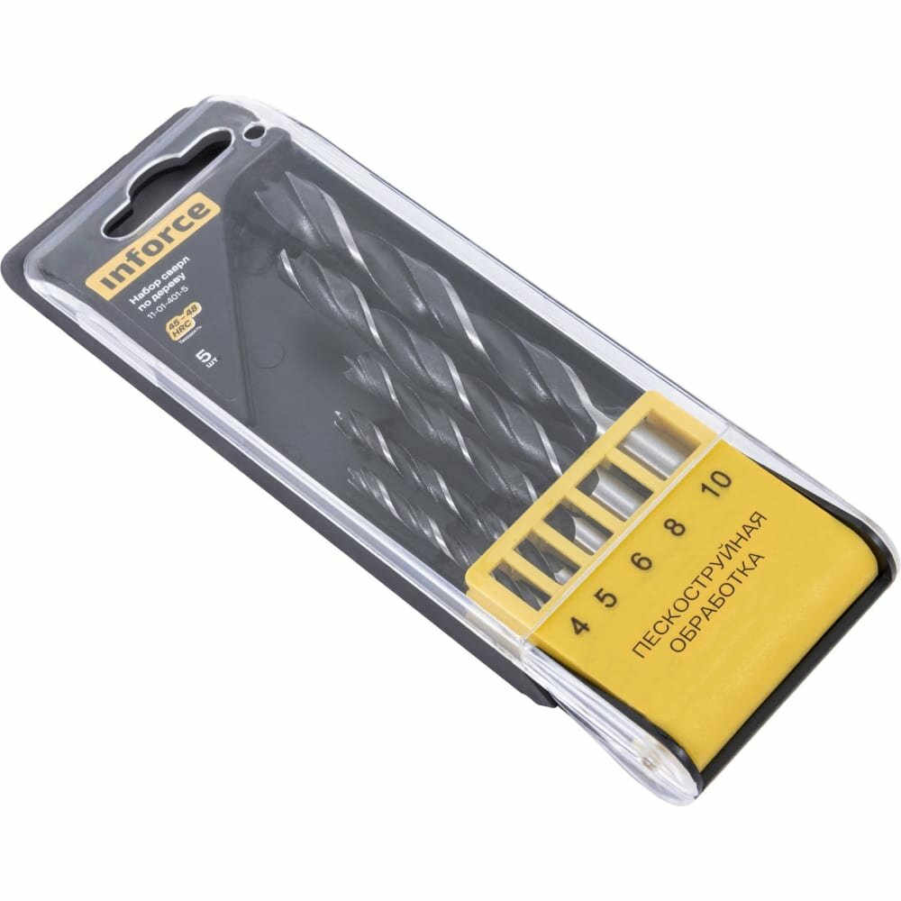 фото Набор сверл по дереву Inforce 11-01-401-8