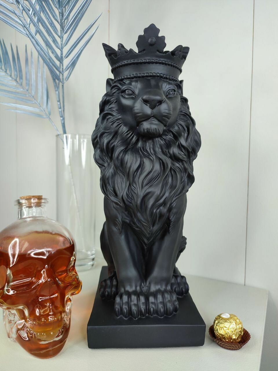 Статуэтка интерьерная Король Лев "Черный Сатин"