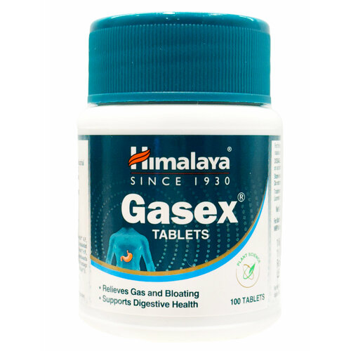 Газекс Хималая улучшает работу пищеварительной системы, выводит шлаки из организма. Gasex Himalaya 100 табл