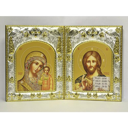 Икона Венчальная пара - Господь Вседержитель и Казанская Божия Матерь