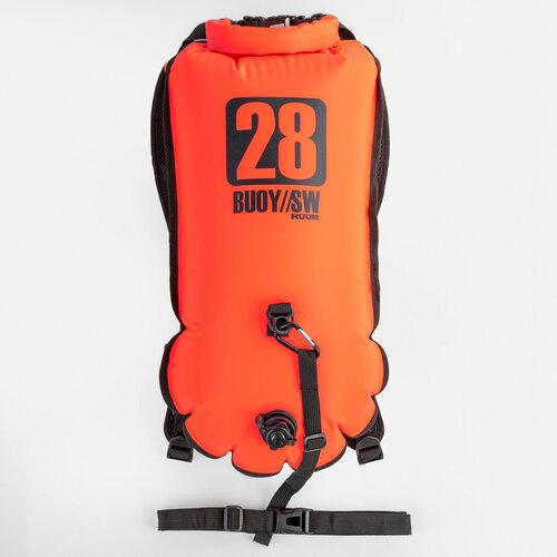 Буй мешок для плавания на открытой воде с карманом SwimRoom Buoy Bag 28L, 28 литров, оранжевый буй для плавания на открытой воде