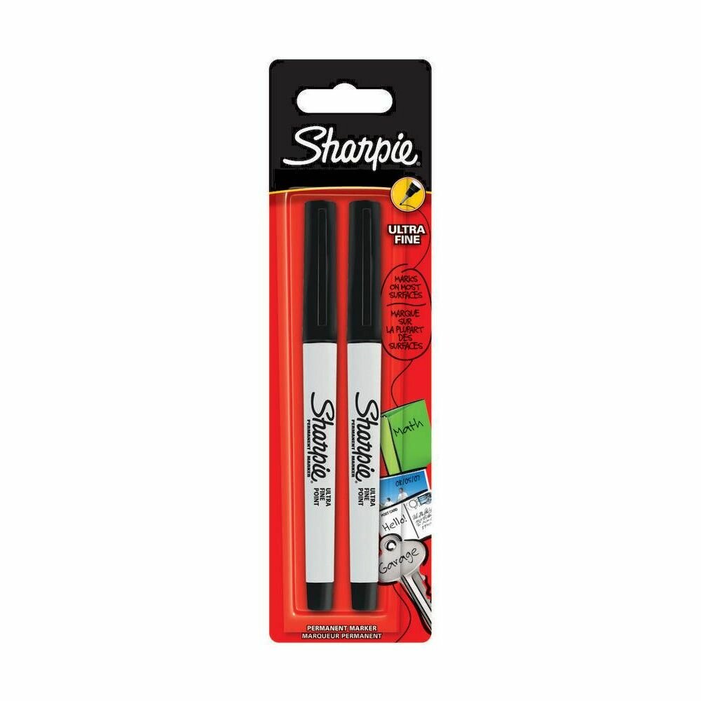 Sharpie Маркер перманентный Sharpie Fine 0,9 мм, черный, 2 шт.
